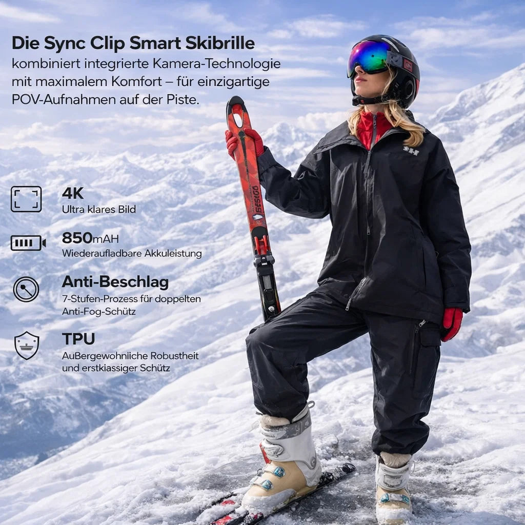 Ski-Brille mit 4K-Kamera