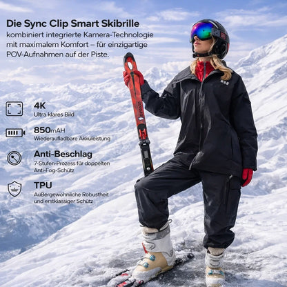 Ski-Brille mit 4K-Kamera